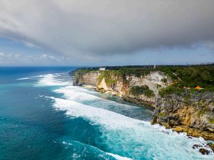 Views of the cliffs and beaches at Uluwatu