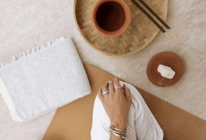 A peaceful atmosphere during meditation