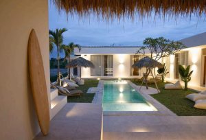 The pool area at Kavo Maison Surf & Yoga Camp