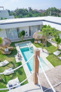 the courtyard and pool area at Kavo Maison Surf & Yoga Camp